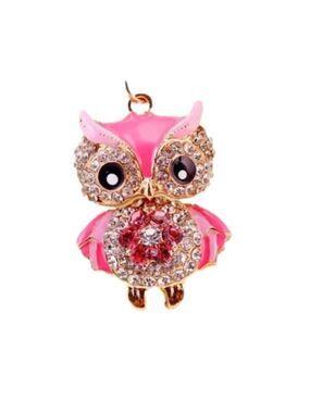 Betsey Johnson Pink Owl Necklace 27 Inch
